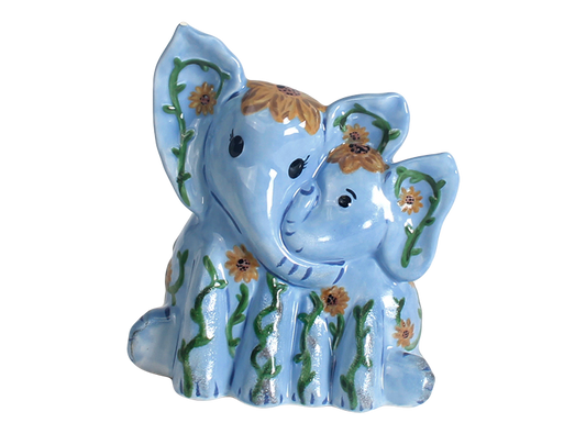 Bisque Mama And Baby Elephant (Case of 4)