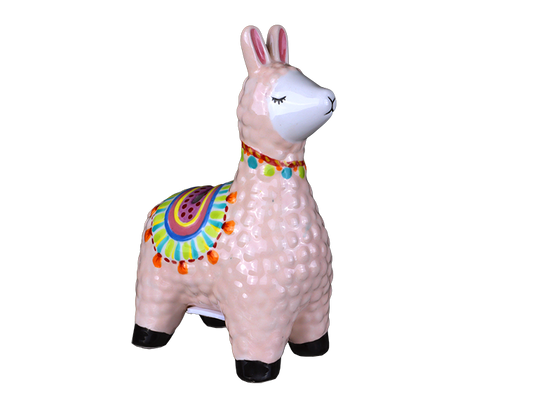 Bisque Fluffy Llama Bank (Case of 6)