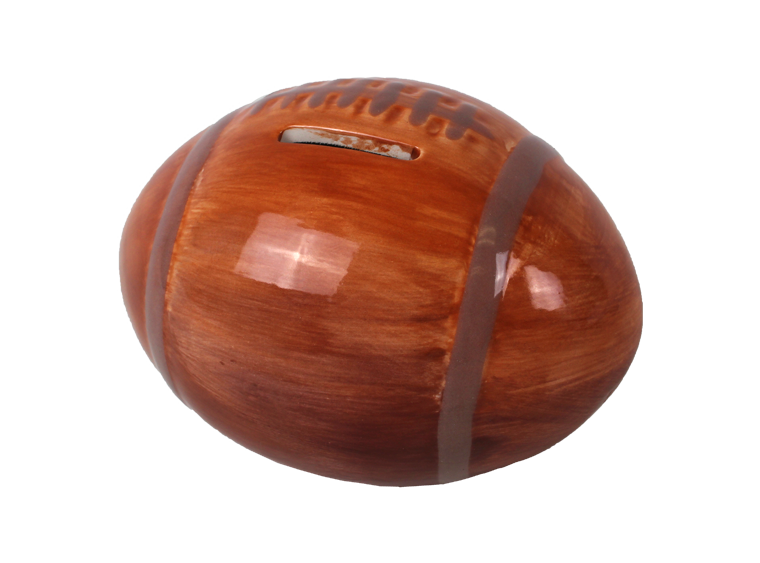 Bisque Football Bank (Case of 6)