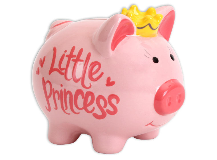 Bisque Princess Pig Bank (Case of 4)