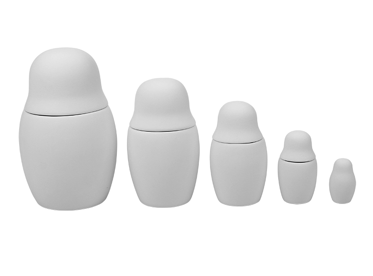 Bisque Matryoshska Set (Case of 4)