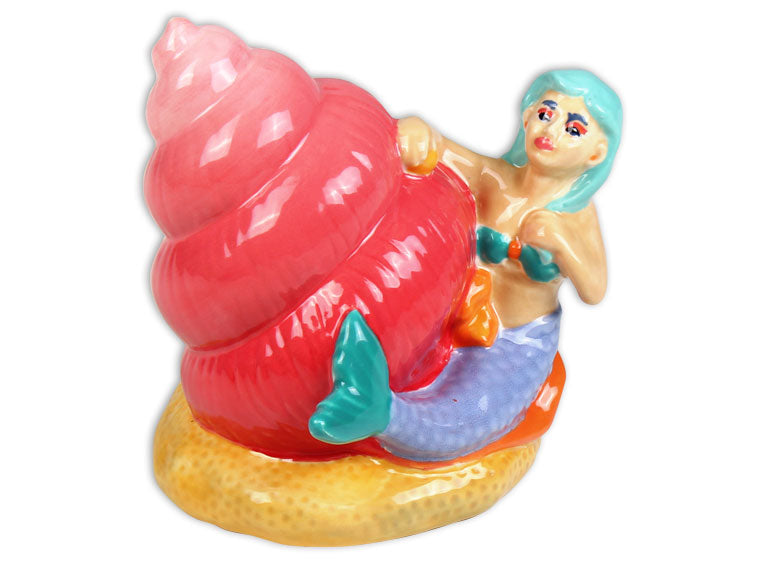 Bisque Mermaid Shell Bank (Case of 4)