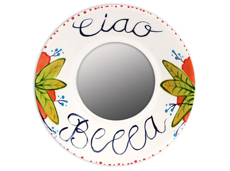 Bisque Round Bisque Wall Mirror (Case of 4)