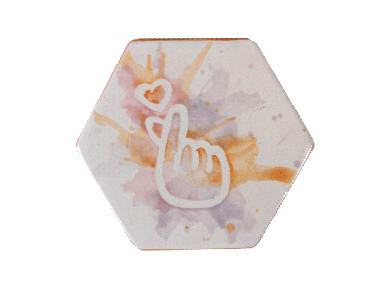 Bisque Hexagon Coaster (Case of 12)