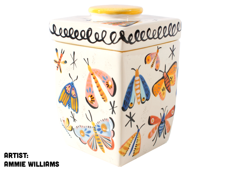 Bisque Medium Retro Canister (Case of 4)