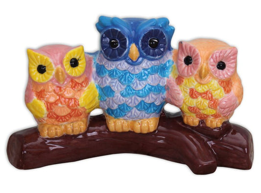 Bisque Owl Family (Case of 6)