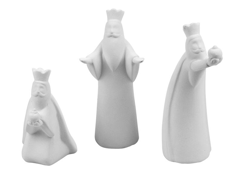 Bisque 3 Wise Men Nativity Set (Case of 4)