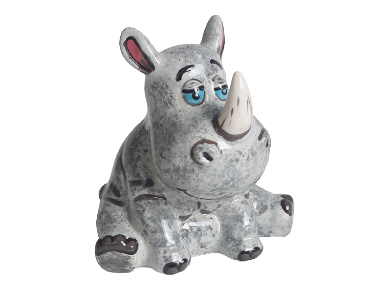 Bisque Reggie The Rhino (Case of 8)