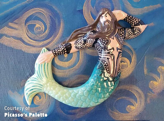 Bisque Merman Plaque (Case of 4)