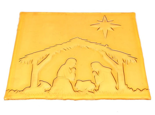 Bisque Nativity Scene Tile XL (Case of 6)