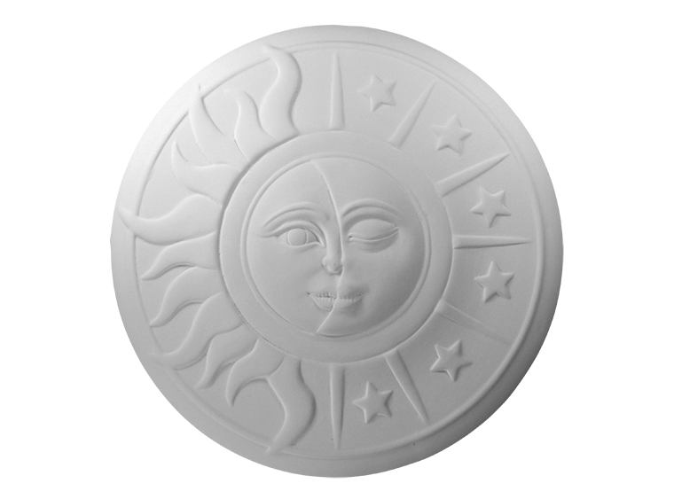 Bisque Sun And Moon Plaque (Case of 4)