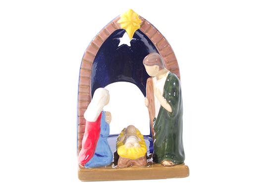 Bisque Nativity Scene Votive (Case of 4)
