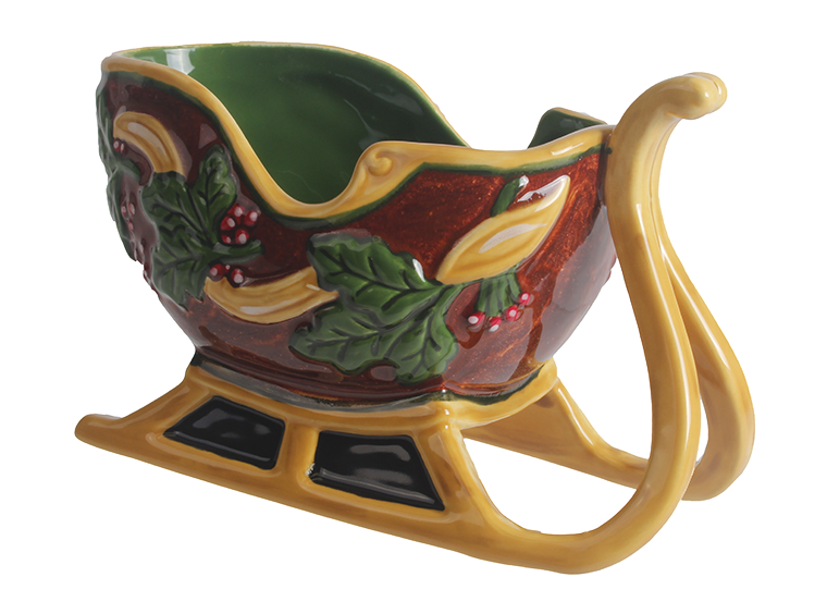 Bisque Sleigh Dish (Case of 4)