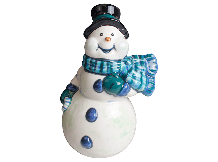 Bisque Jolly Snowman (Case of 8)