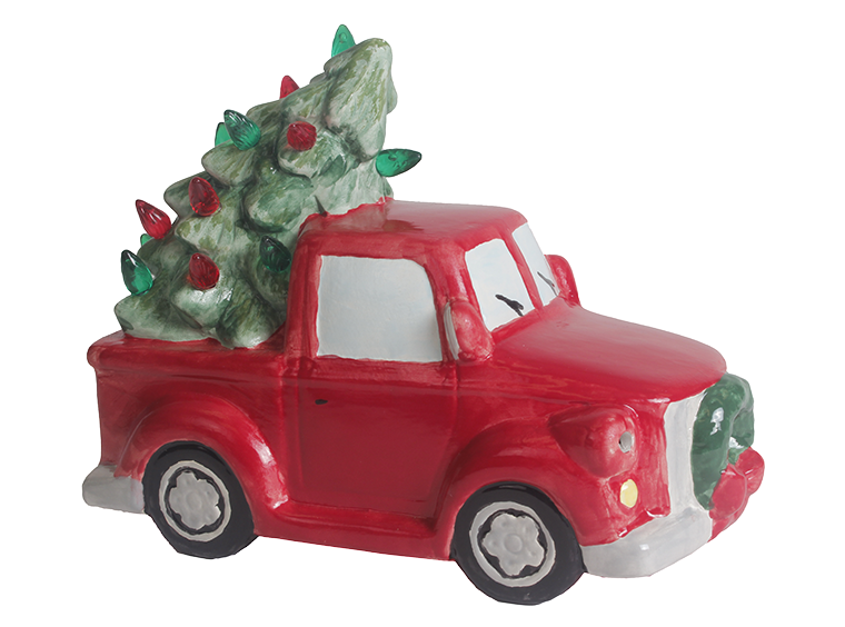 Bisque Lighted Christmas Tree Truck (Case of 1)