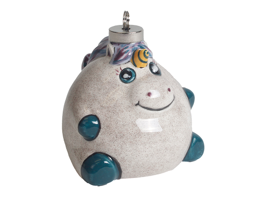 Bisque Plump Unicorn Ornament (Case of 8)