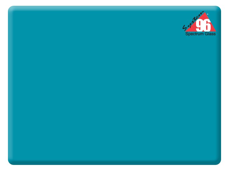 Turquoise Blue Opalescent Glass Blank (Case of 1)