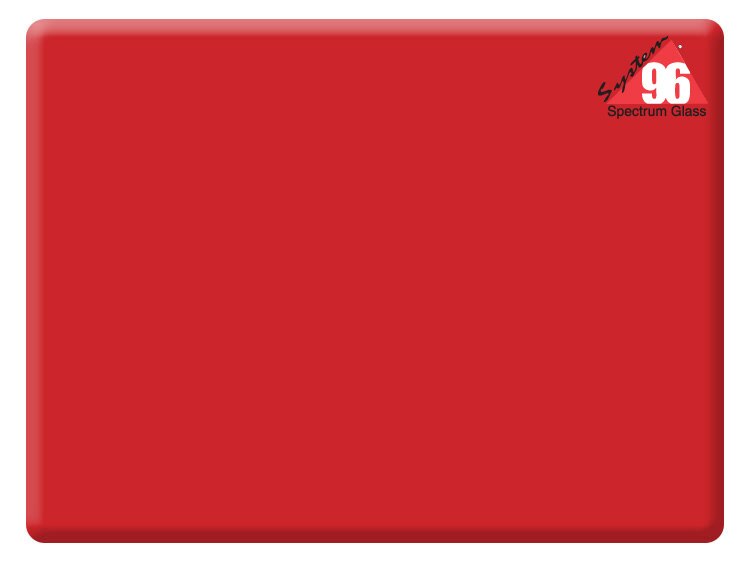 Medium Red Opalescent Glass Blank (Case of 1)