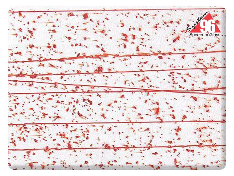 Red On Clear Mardi Gras Glass Slab (Case of 1)