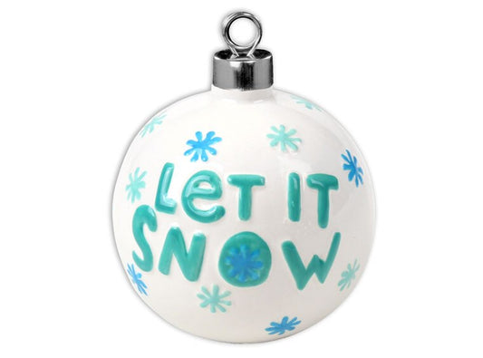 Bisque Let It Snow Ball Ornament (Case of 8)