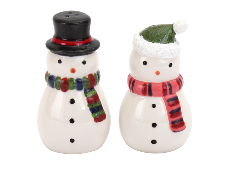 Bisque Snowmen Salt And Pepper Set (Case of 6)