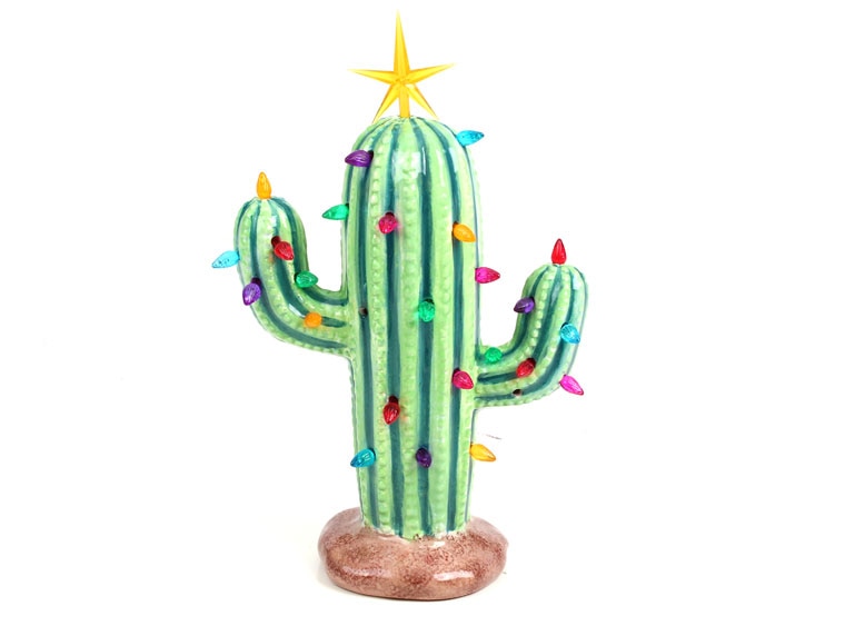Bisque Lighted Christmas Cactus (Case of 2)
