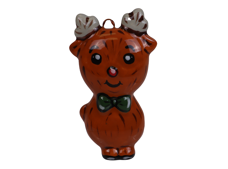 Bisque Jolly Rudolph Ornament (Case of 24)