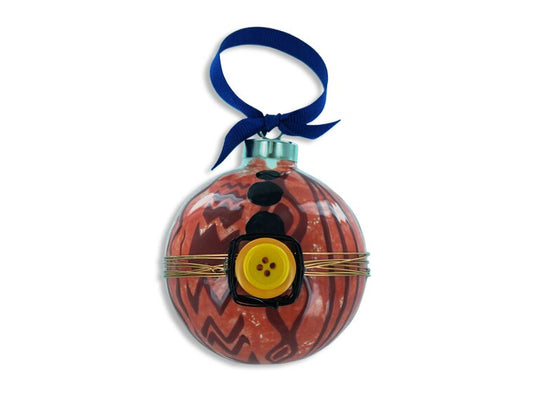 Bisque 3" Silver Cap Ball Ornament (Case of 12)