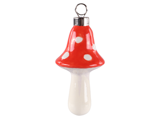 Bisque Tall Mushroom Ornament (Case of 12)