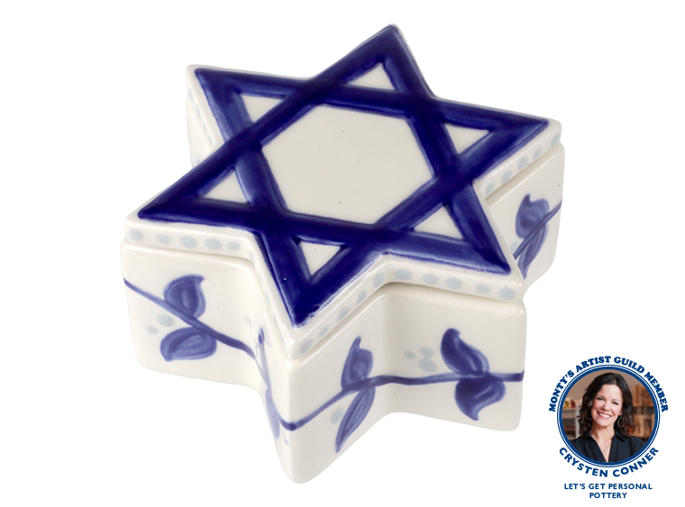 Bisque Star Of David Box (Case of 4)