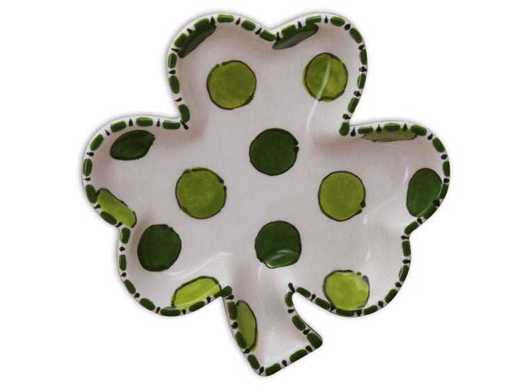 Bisque Lucky Shamrock Dish (Case of 6)