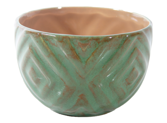 Bisque Geometric Bowl (Case of 4)