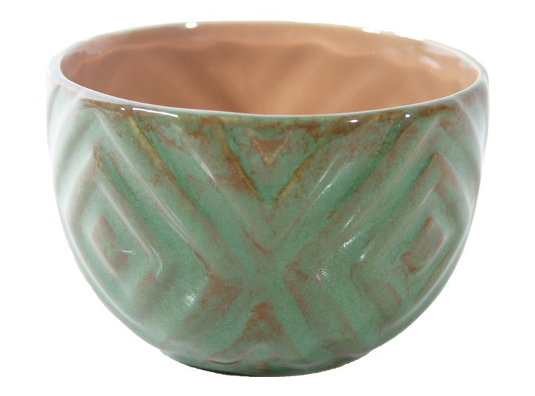 Bisque Geometric Bowl (Case of 4)