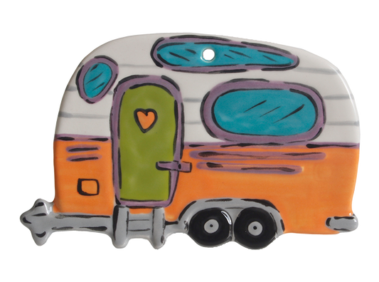 Bisque Flat Camper Ornament (Case of 12)