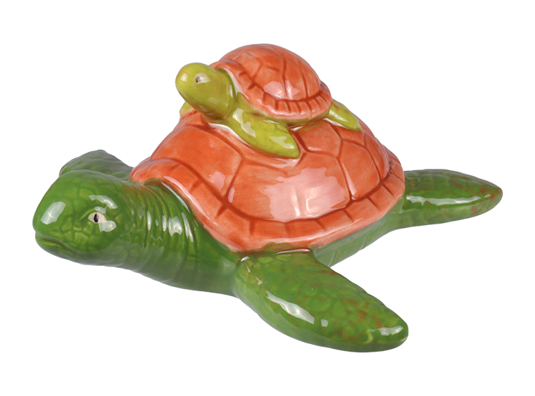 Bisque Mama And Baby Sea Turtle (Case of 4)