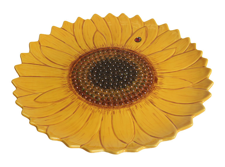 Bisque Large Flower Platter (Case of 4)