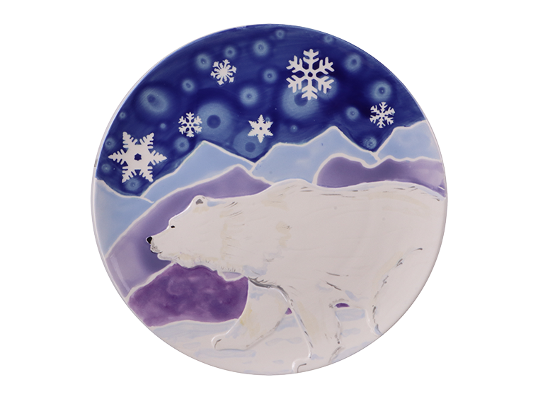 Bisque Coupe Bear Plate (Case of 4)