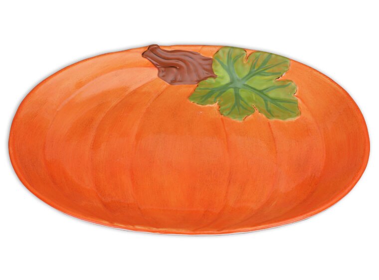 Bisque Pumpkin Platter (Case of 4)