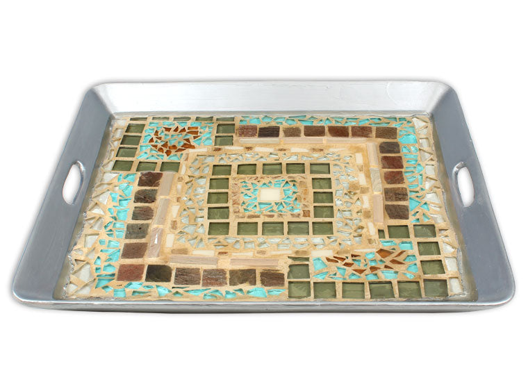 Bisque Rectangle Tray With Handles (Case of 2)