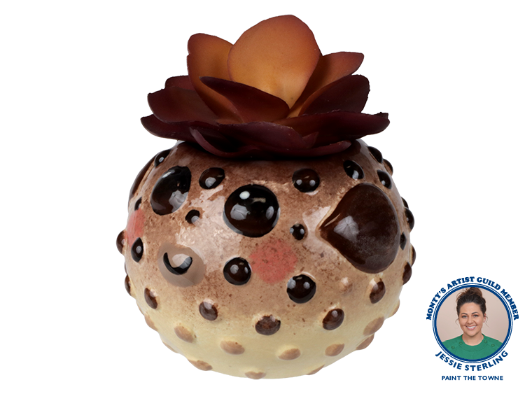 Bisque Blowfish Container (Case of 6)