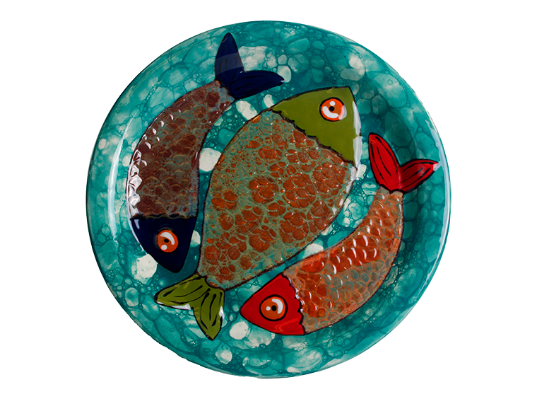 Bisque Scales Plate (Case of 6)