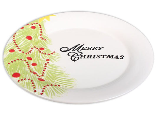 Bisque Christmas Tree Platter (Case of 4)