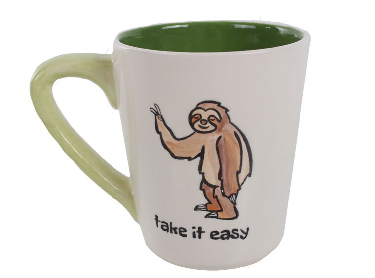 Bisque Take It Easy Sloth Mug (Case of 4)