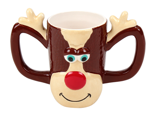 Bisque Reindeer Mug (Case of 4)