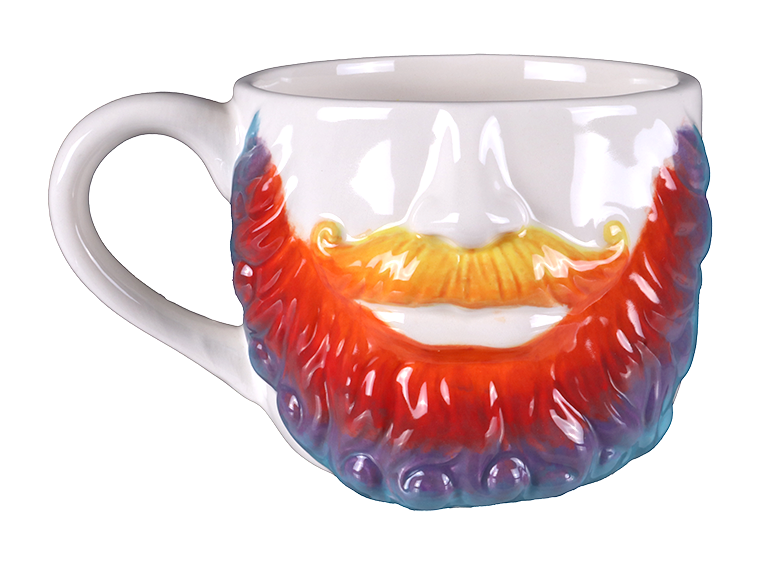 Bisque Hipster Bearded Mug (Case of 4)