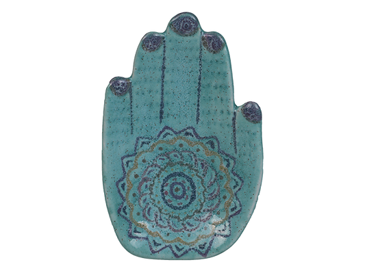 Bisque Mandala Palm Spoon Rest (Case of 12)