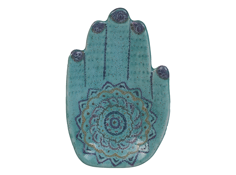 Bisque Mandala Palm Spoon Rest (Case of 12)
