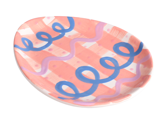 Bisque Large Egg Plate (Case of 8)