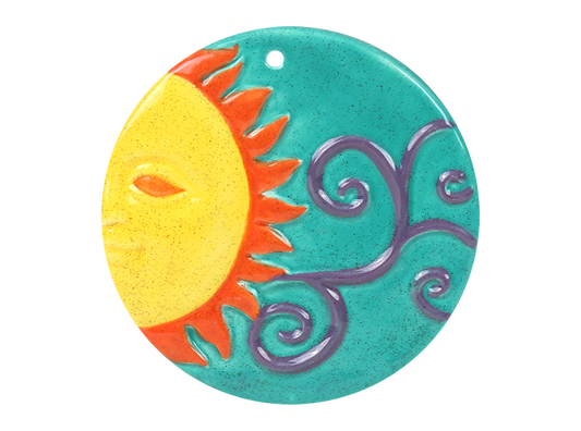 Bisque Celestial Sun Ornament (Case of 12)