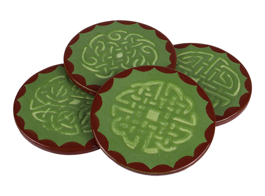 Bisque Celtic Knot Coaster Set (Case of 4)